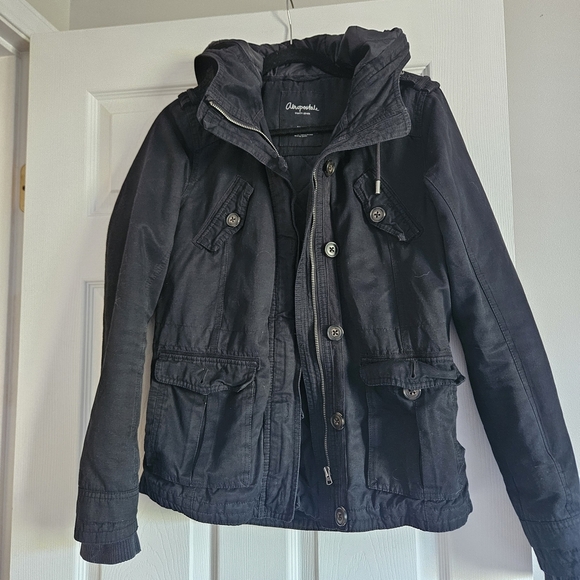 Aeropostale Black Puffer Jacket with Hood - Picture 2 of 7
